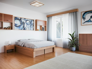 LICHENE - Solid wood storage bed by Vivere Zen - view 3